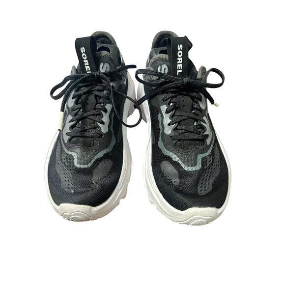 Sorel Shoes - SOREL Black White Chunky Womens Kinetic Breakthru Day City Lace Sneaker US 5